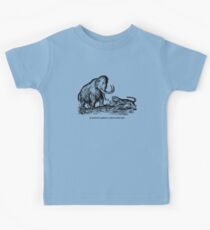 Mammoth confronts a sabre-toothed tiger Kids Tee