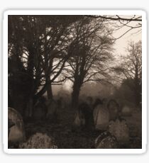 Sepia graveyard Sticker