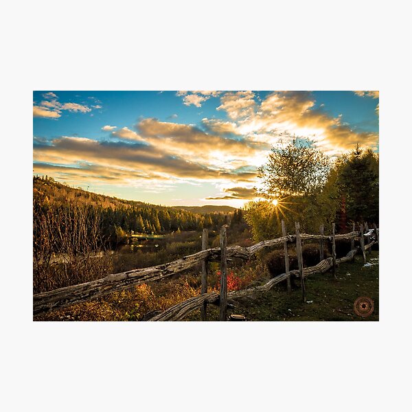 Autumn Sunset Landscape Photographic Print