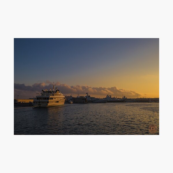 Sunset Seascape Riviera France Photographic Print