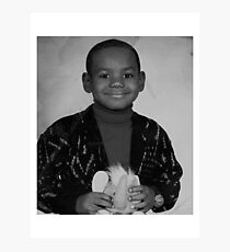 LeBron James (Kid BW) Photographic Print