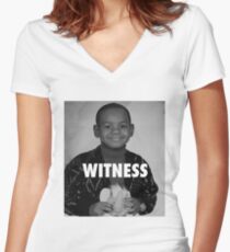 LeBron James (Witness) Women's Fitted V-Neck T-Shirt