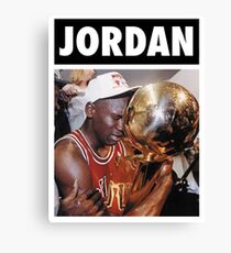 Michael Jordan (Championship Trophy) Canvas Print
