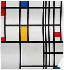 Piet Mondrian, Dutch, Title Composition in R Poster