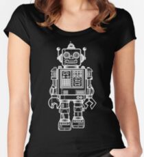 Vintage Toy Robot V2 Women's Fitted Scoop T-Shirt