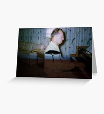 35mm Found Slide Composite - Piano Tree Greeting Card