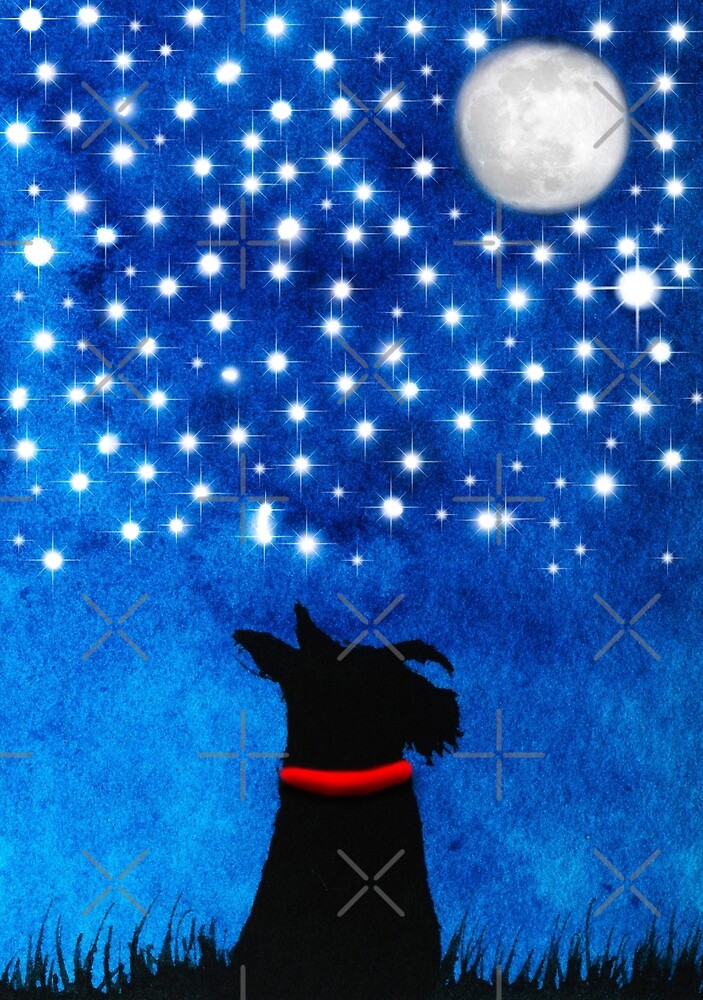 "Scottie Dog 'Moonlight'" by archyscottie Redbubble