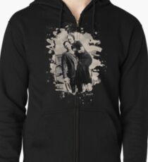 Bonnie & Clyde (bleached look) Zipped Hoodie