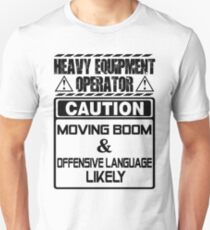 Background Vector Bolt heavy equipment operator heavy equipment opera Unisex T-Shirt