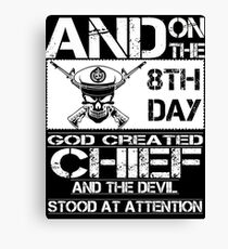 Airplane navy chief navy pride Us Navy navy chief dad navy chief wife Canvas Print
