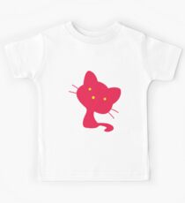 Black Pussy Cat Kids Tee
