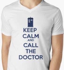Keep Calm And call the doctor Men's V-Neck T-Shirt