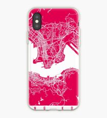 Hong Kong map raspberry iPhone Case