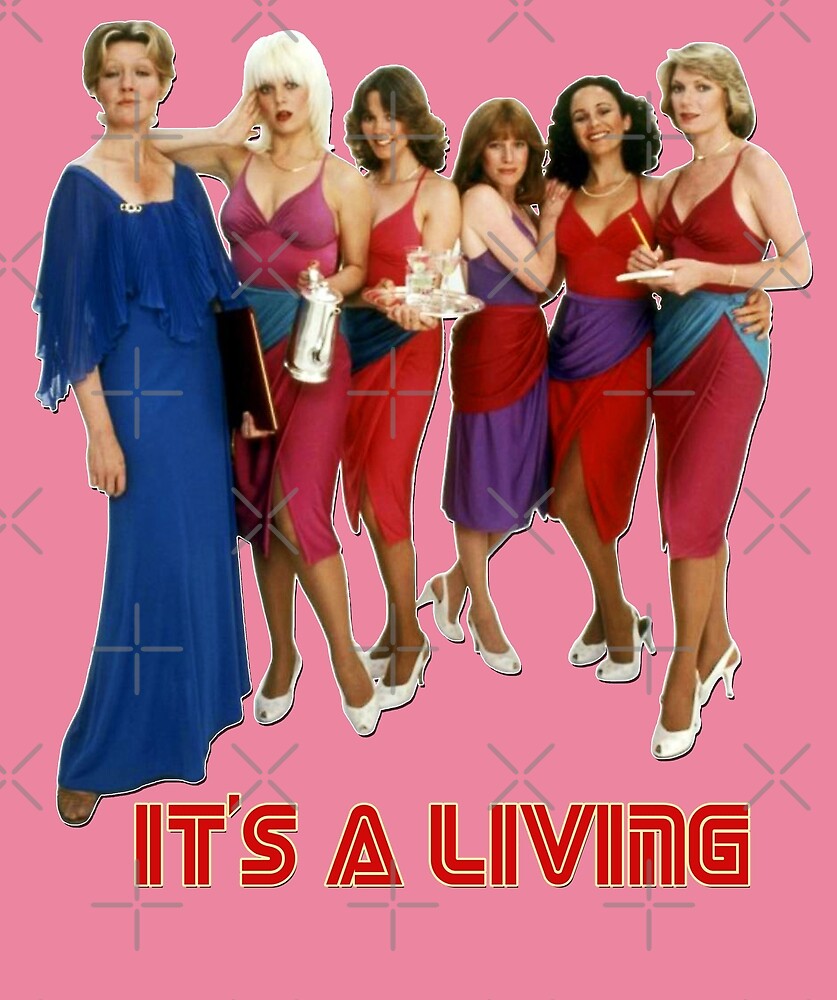 its-a-living-retro-80s-throwback-cast-tribute-by-90snerd-redbubble