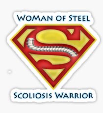 Woman of Steel - Scoliosis Awareness Sticker