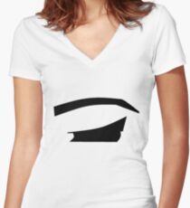Eyeliner Women's Fitted V-Neck T-Shirt