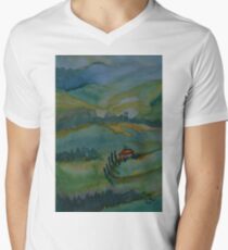 Shades of Tuscany Green Men's V-Neck T-Shirt