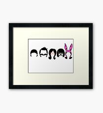 Bobs Burgers Belcher Line Up Framed Print