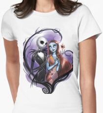 Romantic Jack Skellington and Sally Women's Fitted T-Shirt