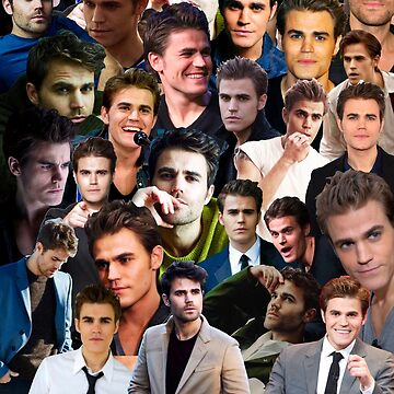 Plaid for Sale avec l'œuvre « Collage de photos de Paul Wesley » de l'artiste  Jess-16