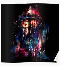 tardis dr who paint Poster