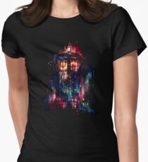 tardis dr who paint Women's Fitted T-Shirt