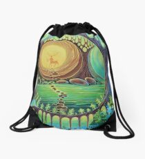 Fantasy creatures. Magic wood illustration. Drawstring Bag