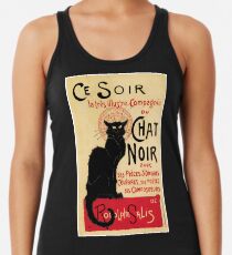 The black cat, le chat noir famous art nouveau ad Racerback Tank Top
