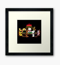 Dogs playing poker Framed Print