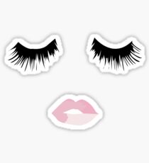 Eyelash Lip Print Sticker