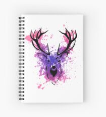 Lila rosa Aquarell Deer Spiralblock