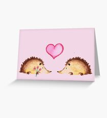 Hedgehugs und Küsse Grußkarte