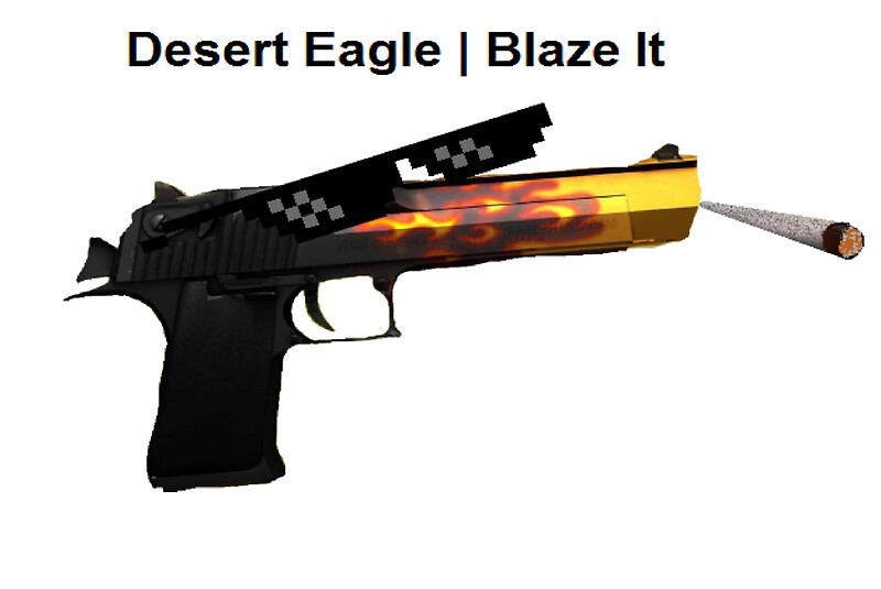 "Desert Eagle Blaze it" Stickers by Dinklee Redbubble