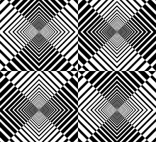 Rhombus, Squares, Op art, short for optical art, is a style of visual art that uses optical illusions by znamenski