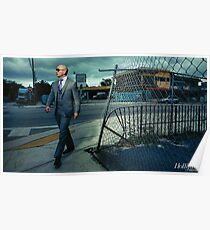 Pitbull Walking Poster