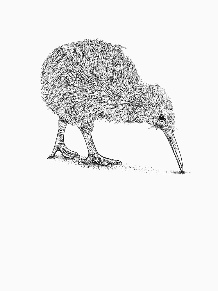 "Kiwi Drawing" Long T-Shirt by weirdbird | Redbubble