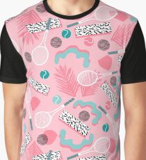 Playa' - tennis sports full court action hipster abstract minimal retro memphis squiggle pattern Graphic T-Shirt