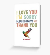 Ho'oponopono hummingbird 2 Greeting Card