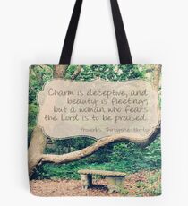 Proverbs 31:30 Tote Bag