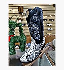 Snakeskin Boots Photographic Print