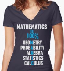 Mathematics Women's Fitted V-Neck T-Shirt