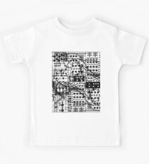modulares System des analogen Synthesizers - Schwarzweißabbildung Kinder T-Shirt