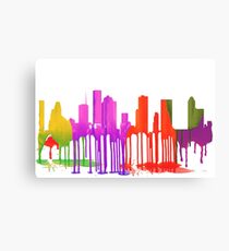 Houston, Texas Skyline Puddles Canvas Print