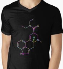LSD Molecule (Psychedelic) Men's V-Neck T-Shirt