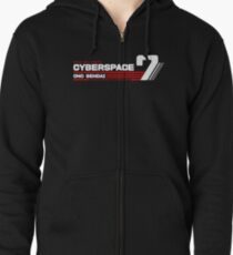 Hosaka Ono-Sendai Cyberpace 7 (White Horizontal version) Zipped Hoodie