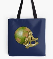 Vintage Globe and Sextant Tote Bag