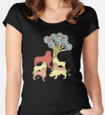 Camiseta entallada de cuello redondo Leones y leones