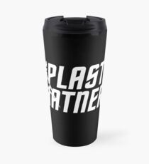 Das Plastic Shatners Logo - Weiß auf Schwarz Thermobecher