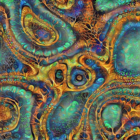 Deepdream floral abstraction