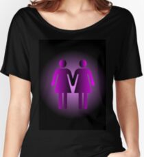 Lesbian Couple Symbol Women's Relaxed Fit T-Shirt